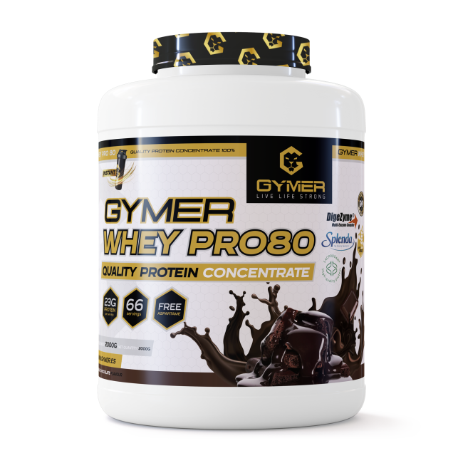 Proteína Whey GYMER Pro80 2kg Doble Chocolate