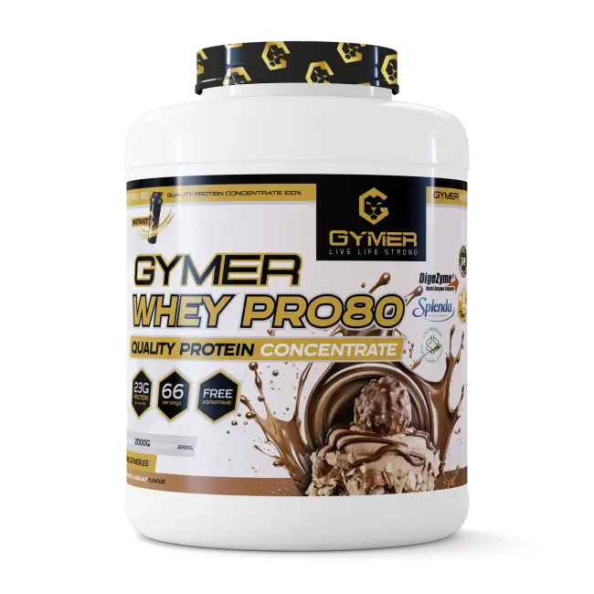 Proteína Whey GYMER Pro80 2kg Chocolate Avellana