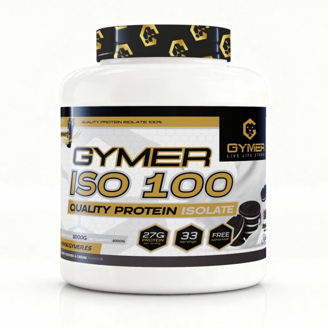 Aislado de Proteína de Suero GYMER ISO 100 1kg Dark Cookies & Cream