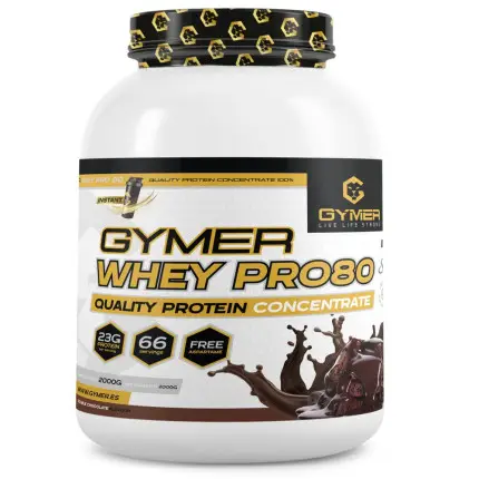 Proteína Whey GYMER Pro80 2kg Doble Chocolate