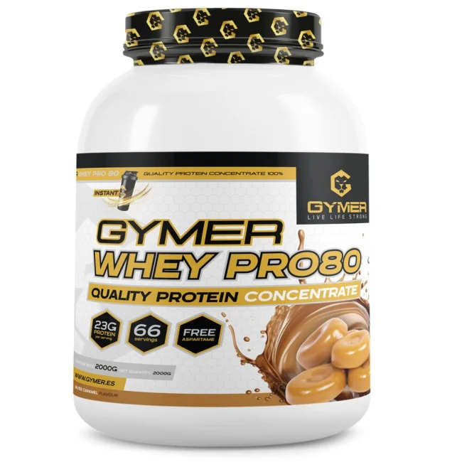 Proteína Whey GYMER Pro80 2kg Caramelo Salado
