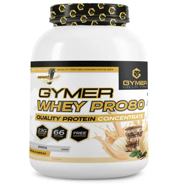 Proteína Whey GYMER Pro80 2kg Vainilla