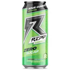 Repp Energy Drink Sour Gummy Worms 473 ml