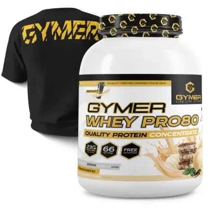 Pack Proteína Whey Pro80 2 Kg + Camiseta Oversize GYMER